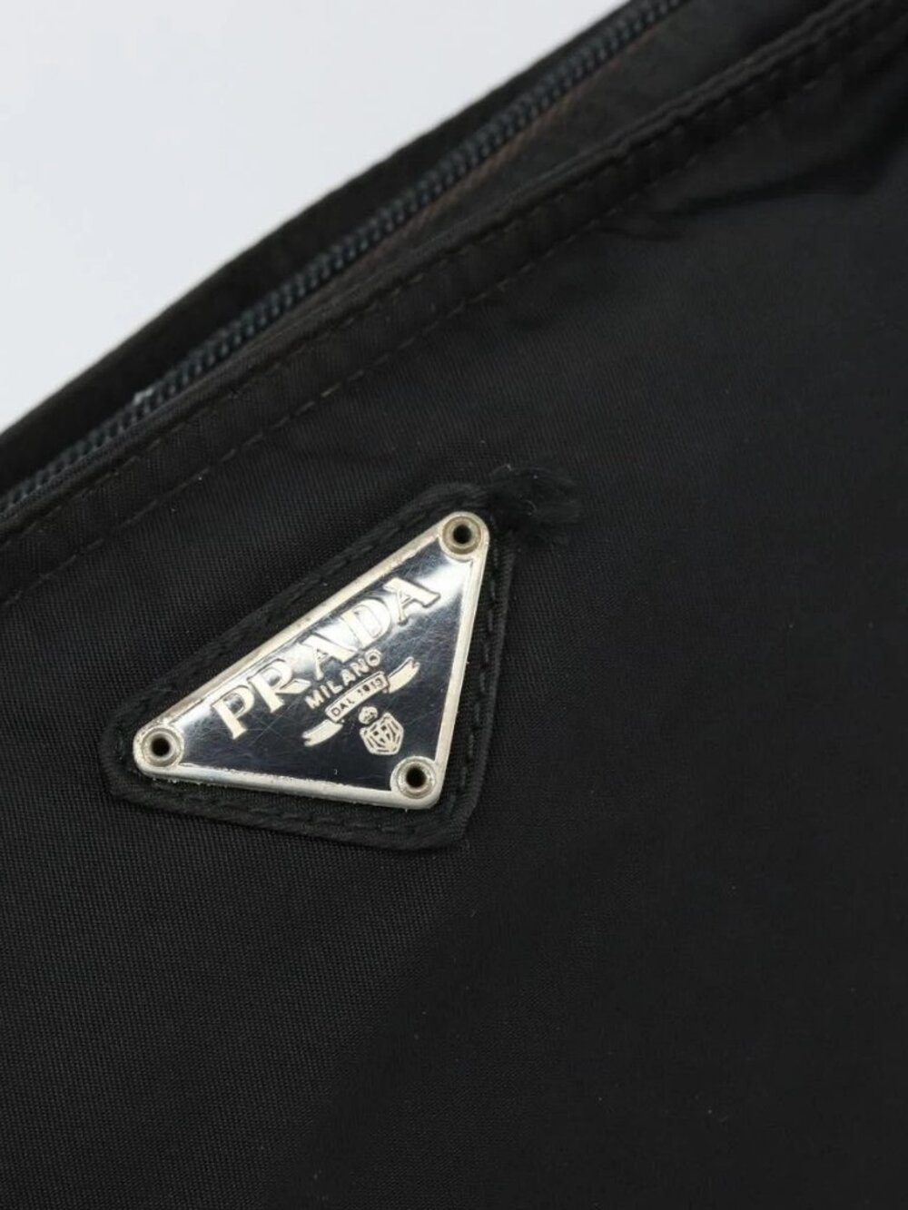 PRADA Shoulder Bag Nylon Black Silver Auth 156927 - Picture 11 of 16